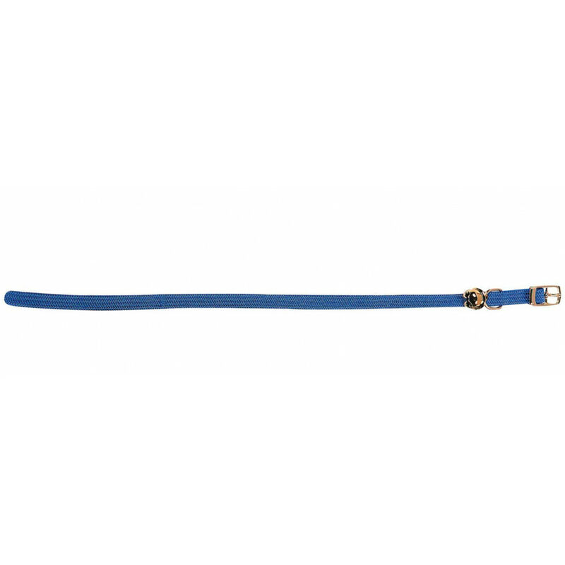 

Flamingo Pet Products - Collar de 32 cm x 10 mm. Collar elástico con campana. Color azul. Para gatos