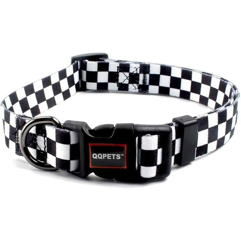 

Collar de adiestramiento ajustable, robusto y duradero para perros pequeños (blanco y negro), talla M