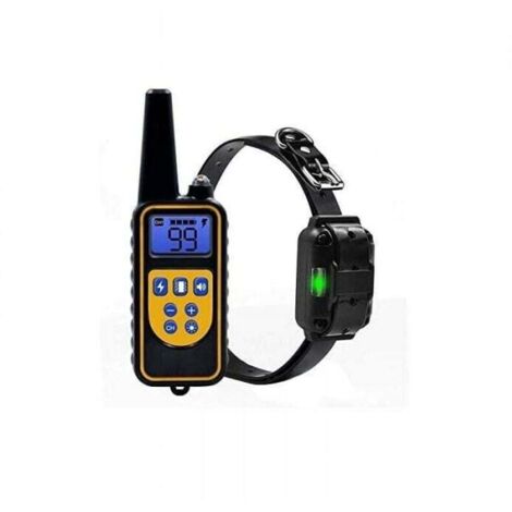 Collar de adiestramiento para perros, 800 m, antiladridos, con control remoto recargable e IPX7, totalmente impermeable.