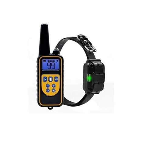 Collar de adiestramiento para perros, 800 m, antiladridos, con control remoto recargable e IPX7, totalmente impermeable.