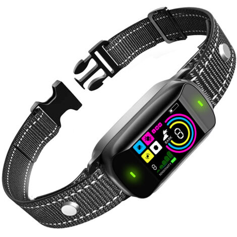 Collar de adiestramiento para perros, collar antiladridos, equipado con modos de sonido/vibración/vibración fuerte, resistente al agua IP67, reconocimiento de ladridos.