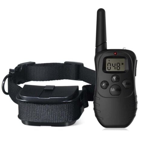 SNQ Collar de adiestramiento para perros - Collar eléctrico para perros, con pitido, vibración, descarga eléctrica, resistente al agua y recargable, 300 metros, para adiestramiento canino, M