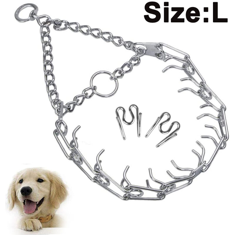 

Abcrital - Collar de adiestramiento para perros con hebilla de liberación rápida Collar de manguera para mascotas de acero cromado Collar sin tirones