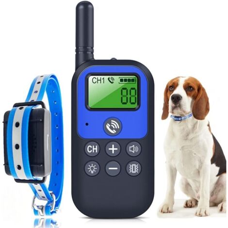 Collar de adiestramiento para perros, impermeable y recargable, alcance de 800 m, 3 modos de entrenamiento: llamada de voz, 10 niveles de vibración y zumbador. Apto para perros pequeños, medianos y gr