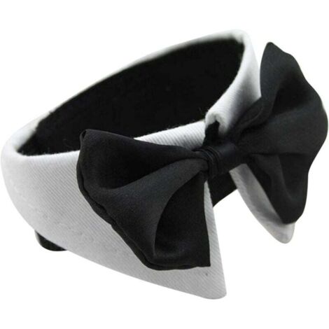 Collar de boda para perro con pajarita ajustable