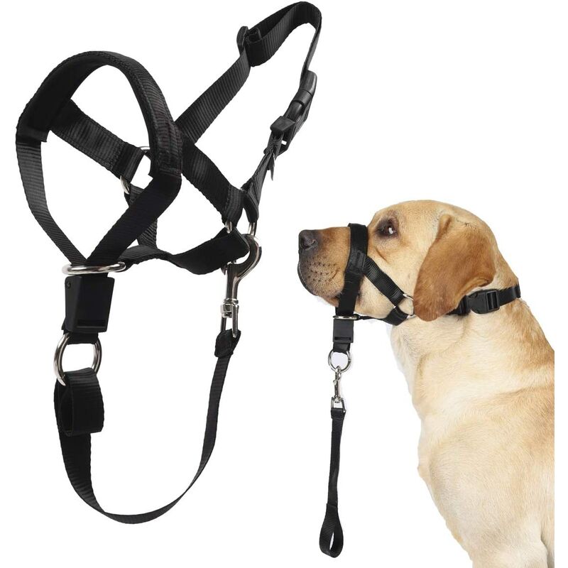 Collar de cabeza de perro, herramienta de entrenamiento sin tirones para pasear perros, incluye guía de entrenamiento gratis, acolchado suave, XL
