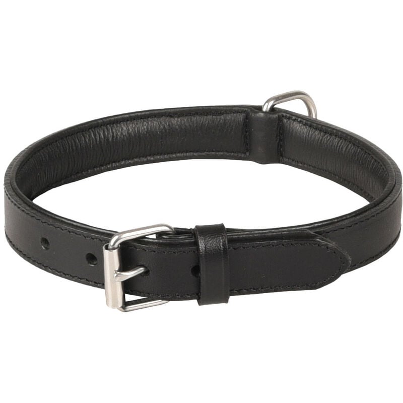 

Collar de cuero ARIZONA negro. tamaño L 40-46 cm. para el perro.