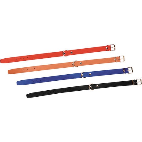 Collar de cuero - Beis - 32-36 cm