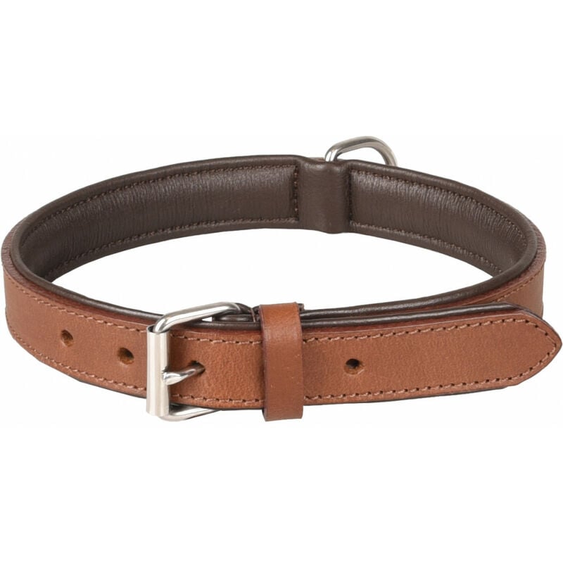 

Collar de cuero marrón ARIZONA. Talla L/XL 42-51 cm. para perro.