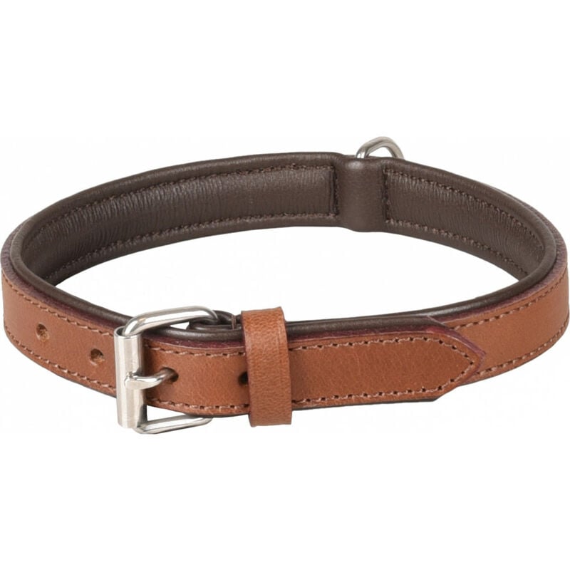 

Collar de cuero marrón ARIZONA. Talla M 36-42 cm. para perro.