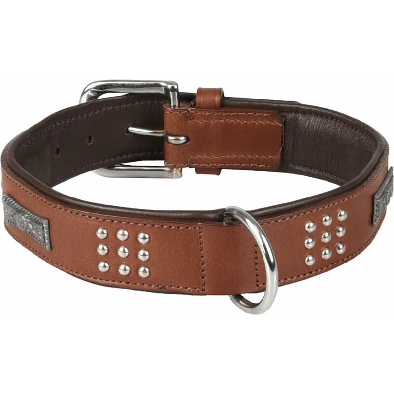 

Collar de cuero marrón SEDONA. Talla L/XL 43-50 cm. para perro.