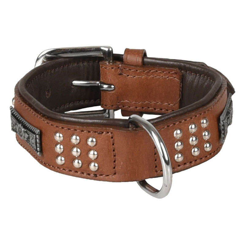 

Collar de cuero marrón SEDONA. Talla S 26-31 cm. para perro.