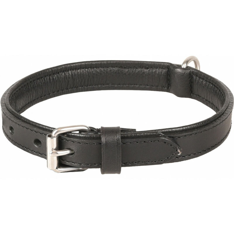 

Collar de cuero negro ARIZONA. Talla S/M 30-37 cm. para perro.