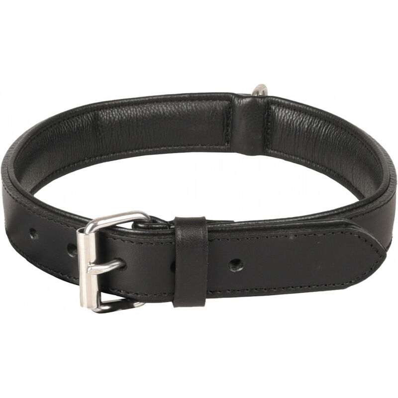 

Collar de cuero negro ARIZONA. Talla XL 45-55 cm. para perro.