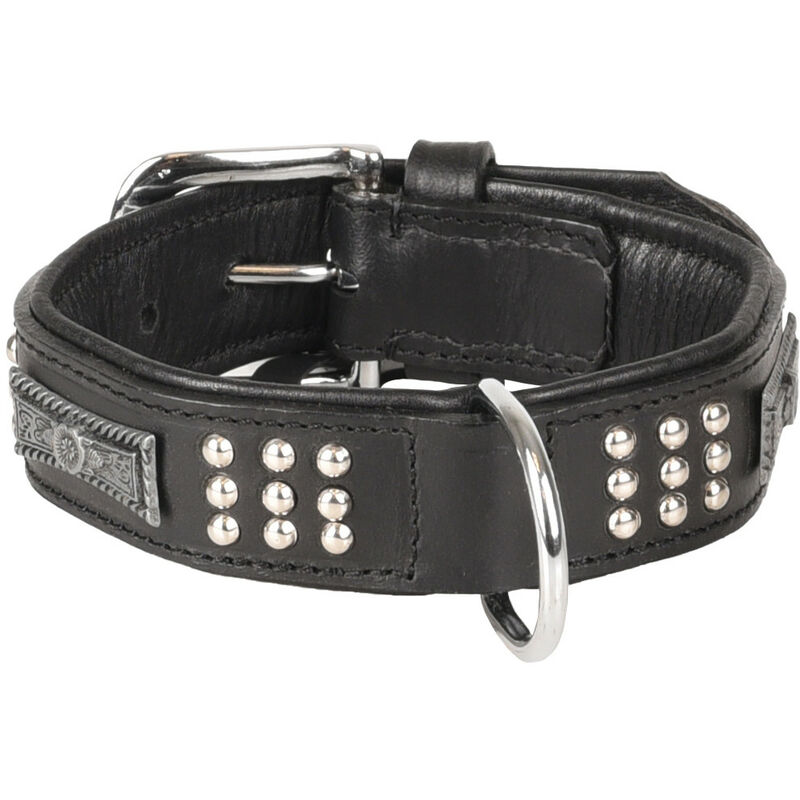 

Collar de cuero negro SEDONA. Talla S 26-31 cm. para perro.