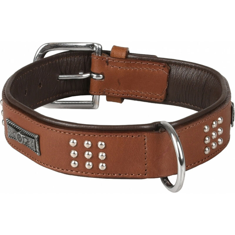 

Collar de cuero SEDONA marrón. talla L 39-45 cm. para perro.