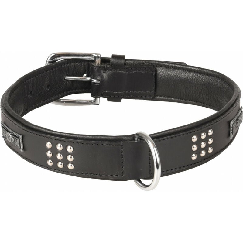 

Collar de cuero SEDONA negro. tamaño XXL 51-60 cm. para el perro.