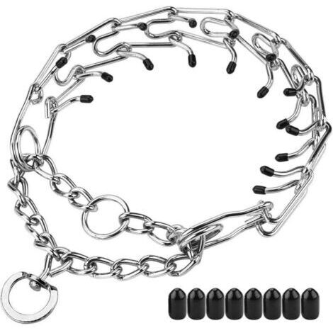 Collar de entrenamiento para perros, arrancador ajustable y desmontable para perros, collar de entrenamiento metálico ajustable para mascotas grandes (4,0 mm 60 cm)