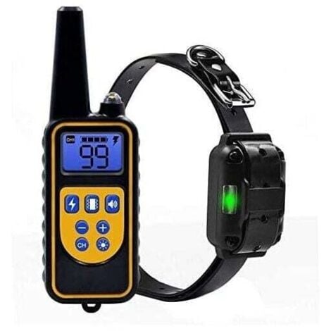 KZQ Collar de entrenamiento para perros de 800 metros con control remoto recargable y resistencia al agua IPX7.