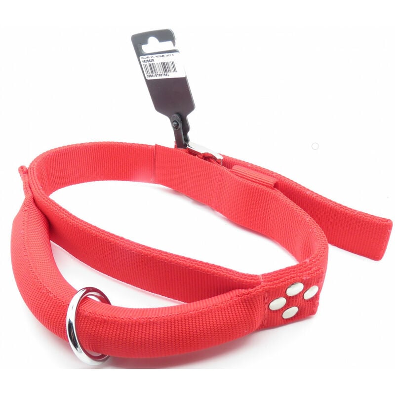

Collar de nylon con mango T 75. rojo. tamaño del cuello. de 54,5 a 64,5 cm. para los perros.