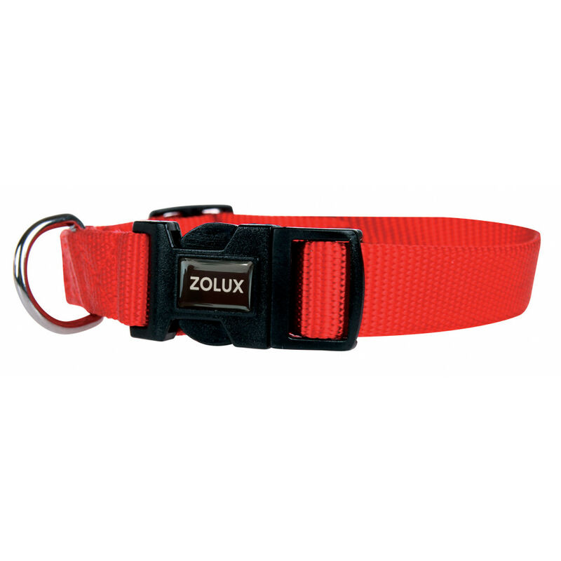 

collar de nylon. Tamaño 25 - 35 cm. 10 mm. color rojo. para el perro.