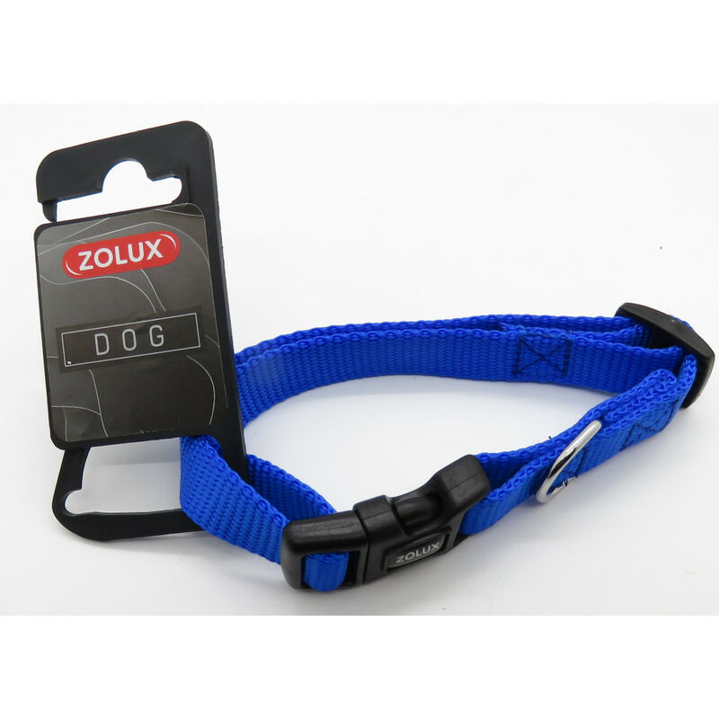 

collar de nylon. tamaño 30 - 40 cm. 15 mm. color Azul. para el perro.
