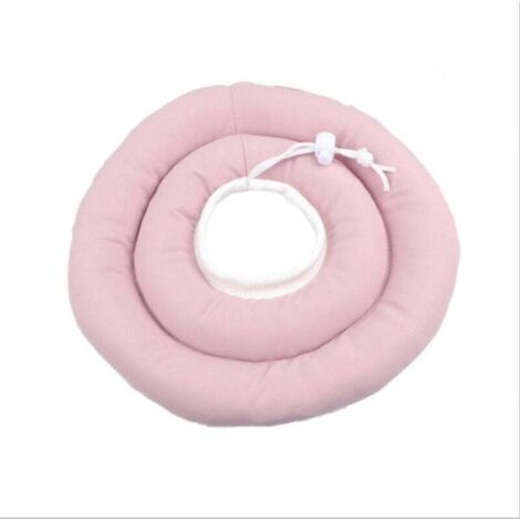 Collar de recuperación rosa para perros y gatos, antilamidos y antiarañazos, ajustable para gatos y perros pequeños, suministros para mascotas (L)