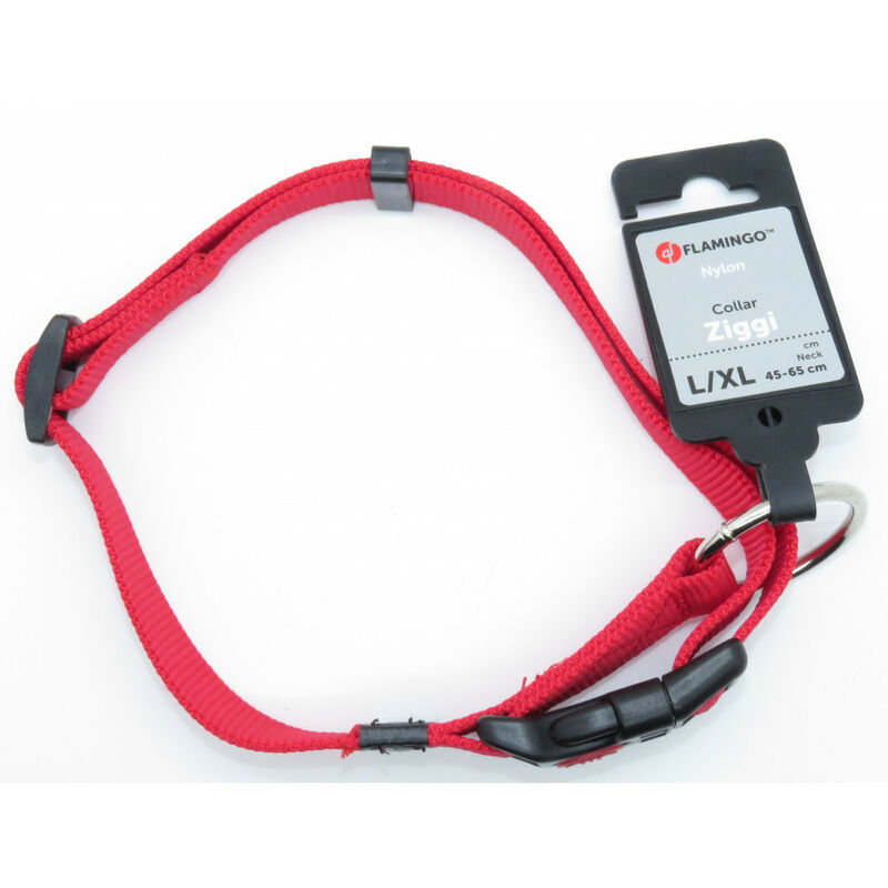 

Collar de Ziggi rojo 45 -65 cm. 25 MM . tamaño L/XL. para perro.