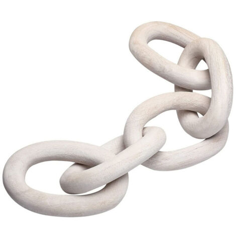 Collar decorativo de madera hecho a mano – Decoración natural para sala de estar y oficina Material: Madera de pino, Dimensiones: 55 x 10 x 2,5 cm, Colores: Blanco o marrón, 1 pieza
