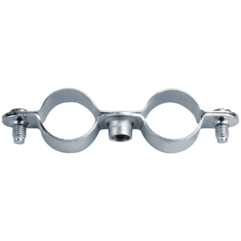Collar doble de acero galvanizado - Paso 7x150 Ø16 - Caja de 50