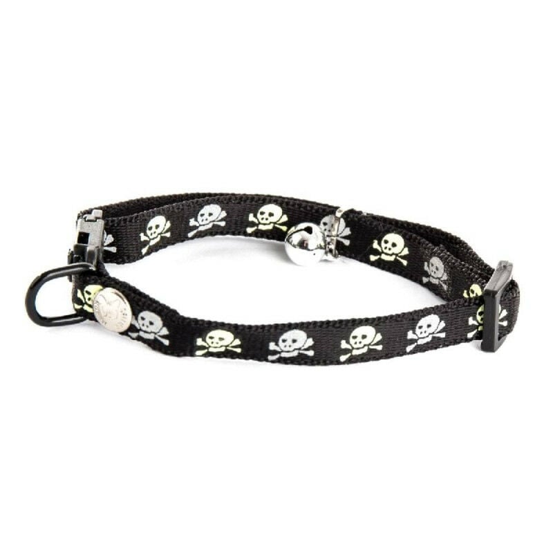 

Collar Gato Ajustable 30Cm Reflectante Calavera Neg