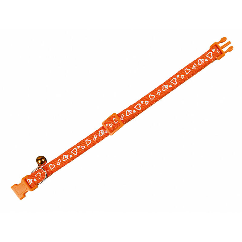

Collar gato HEART naranja 20-30cm x 10mm