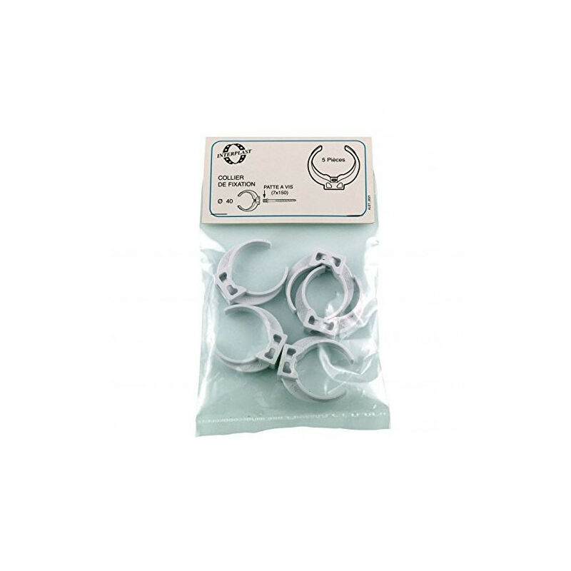 

abrazadera de tubo de pvc, tubo de pvc ø 40 blanco x 5 piezas