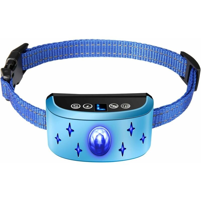 

Collar para perros, collar de adiestramiento automático con modos de sonido / vibración / choque, 7 niveles de sensibilidad, recargable e impermeable