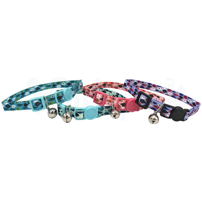 

Collar para Gato con Diseño de Peces, Varios Colores a Elegir - Azul Oscuro