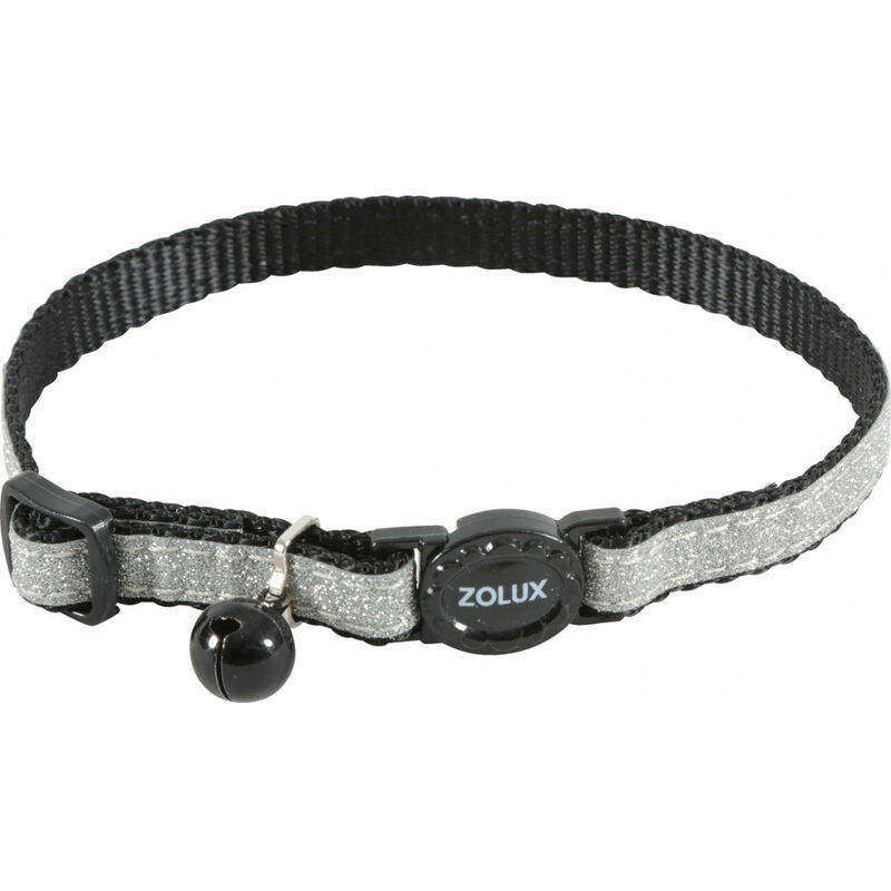 

SHINY collar de nylon ajustable de 17 a 30 cm. negro . para gato.