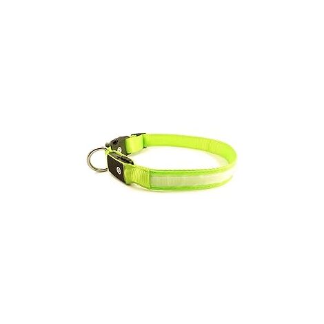Collar para perro con luz LED recargable, collar reflectante ajustable con luz