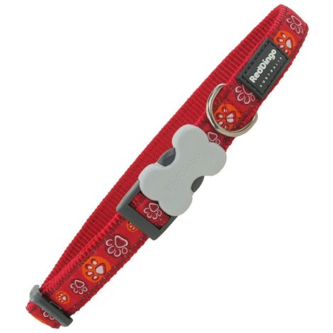 Collar para Perro Red Dingo Huella de animal (24-37 cm) (1,5 x 24-36 cm)