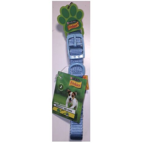 Collar para perros Azul claro - Talla XS-S 25-40cm - Código QR - Friskies Purina