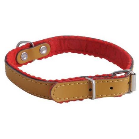 Collar para perros de cuero forrado de 16 mm, 37 cm Ilcampo 07660