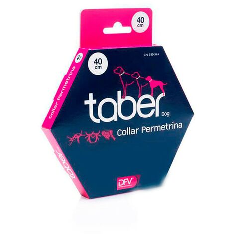 Collar permetrina Taberdog 40 cms | Collar contra pulgas y garrapatas para perros | Collas anti-pulgas
