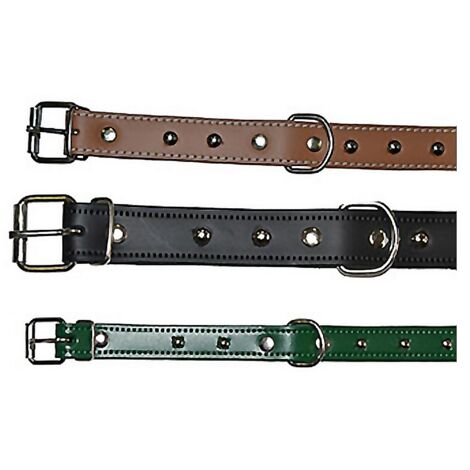 COLLAR  PERRO CUERO C/FORNITURA 550 x 30 MM=01009