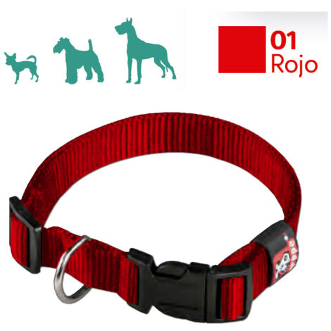 Collar perro regulab.ny rojo