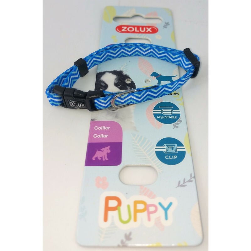 

Collar PUPPY PIXIE. 8 mm .16 a 25 cm. de color azul. para los cachorros