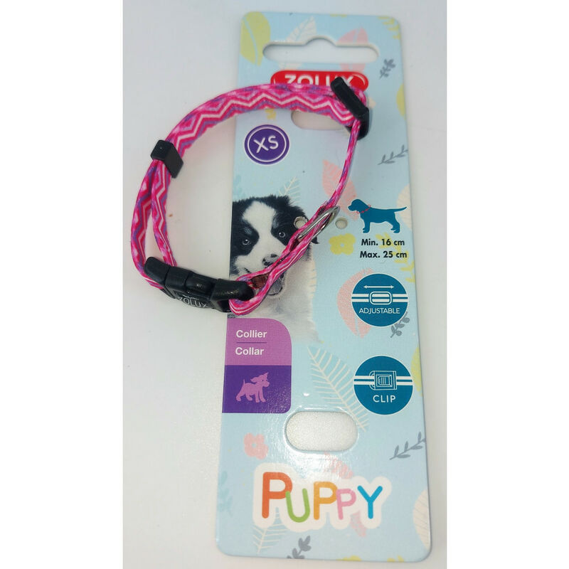 

Collar PUPPY PIXIE. 8 mm .16 a 25 cm. de color rosa. para los cachorros