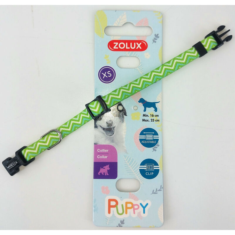 

Collar PUPPY PIXIE. 8 mm .16 a 25 cm. de color verde. para los cachorros