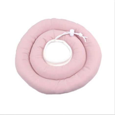 Collar rosa para perro o gato, antilamidos y antiarañazos, ajustable, para gatos y perros pequeños, accesorio para mascotas (M)