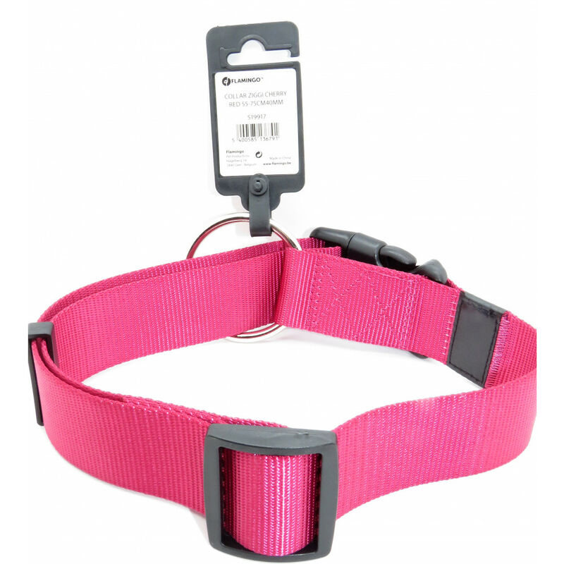 

Collar Ziggi rojo cereza 55 -75 cm. 40 MM . tamaño XXL. para perro.