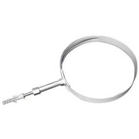 COLLARE A REGOLAZIONE VARIABILE PER TUBI-FUMO VERNI. BIANCO Diam. 80-140 DH