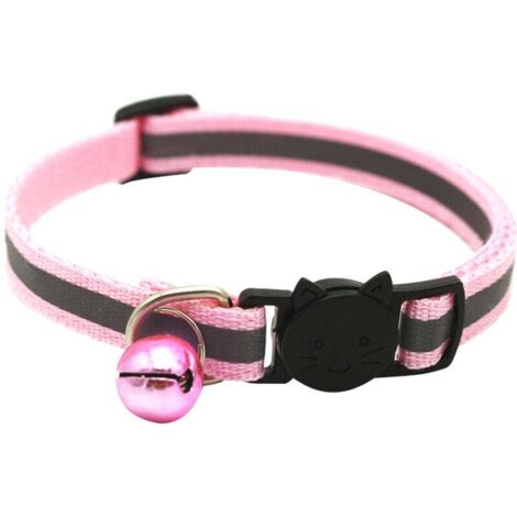 Collare anti-soffocamento per gatti, collare riflettente per gatti con campanello e fibbia di sicurezza, per gatti e cuccioli (19-32 cm)